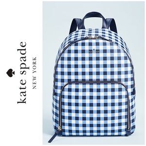 Kate Spade Gingham Hartley Backpack EUC